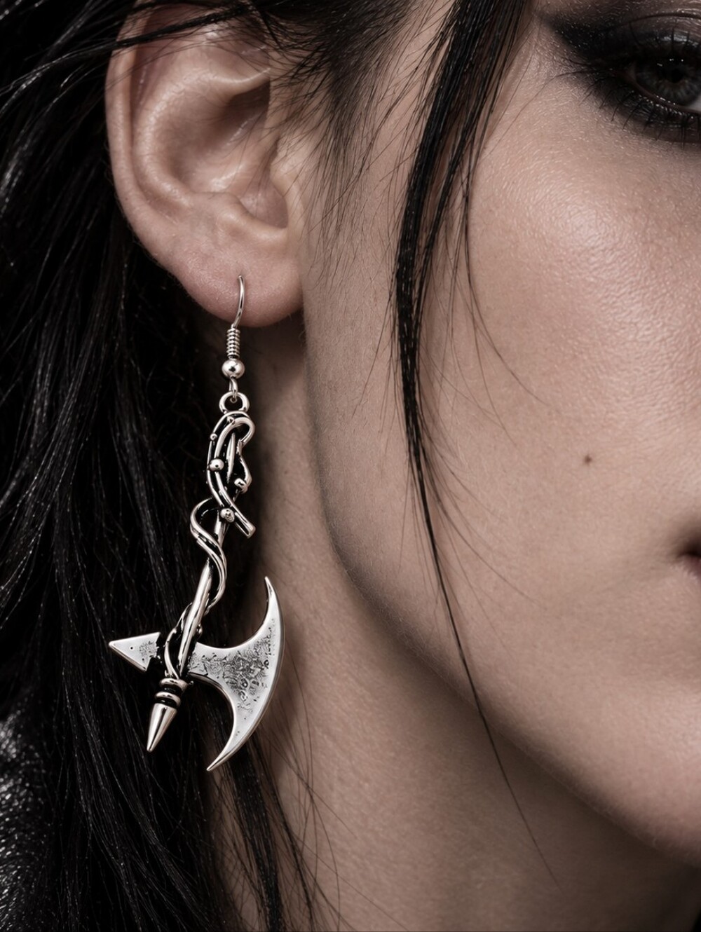 MODCLOTH ANTIQUED VIKING AXE  EARRINGS